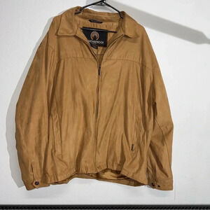 Weatherproof Vintage 90’s Brown Faux Suede Size‎ XXL Full Zip Winter Jacket